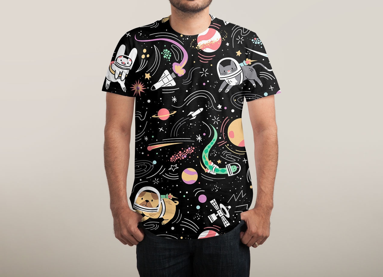 SPACE PETS T-shirt Design by Daniel Stevens man