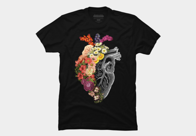 Flower Heart Spring T-shirt Design by tobiasfonseca tee