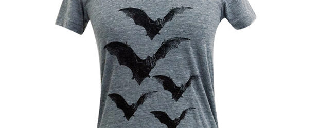 Bat T-Shirt design - Vintage Horror Bats ladies Tri-blend shirt