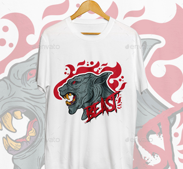 Beast T-Shirt Design by Logokamu