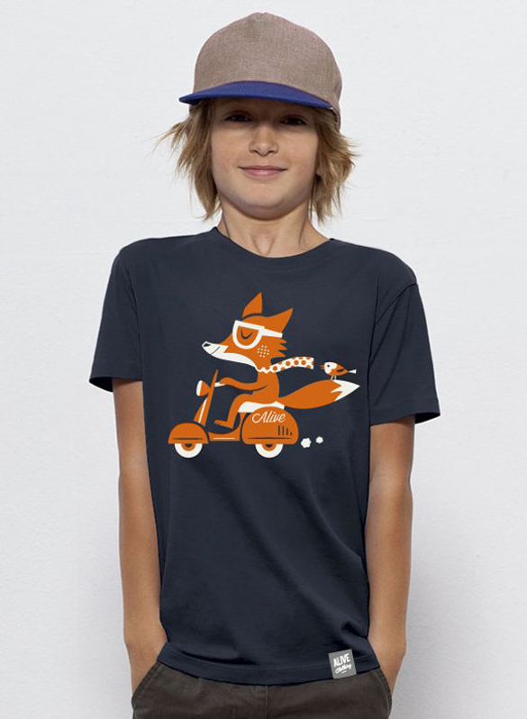 Foxy Scooter T-Shirt design by ALIVE Clothing