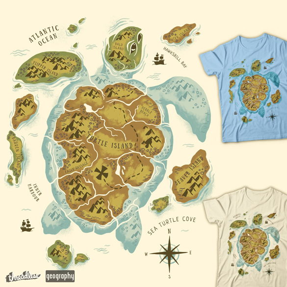 Turtle Island, t-shirt design by Christopher Phillips