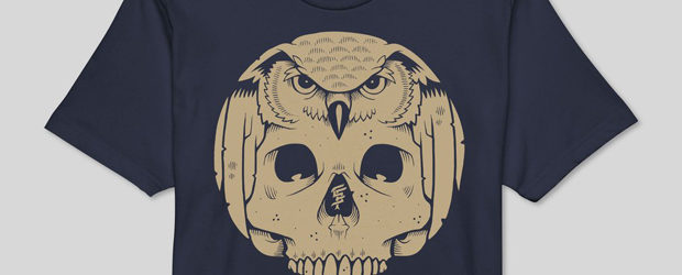 Wisdome and Owlsome, t-shirt design by Jeremy Fish