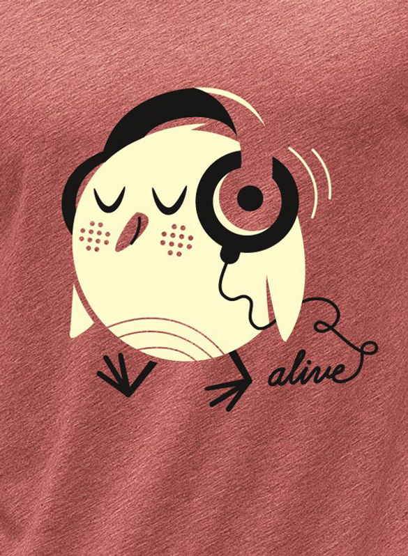 Birdy Headphones T-Shirt design