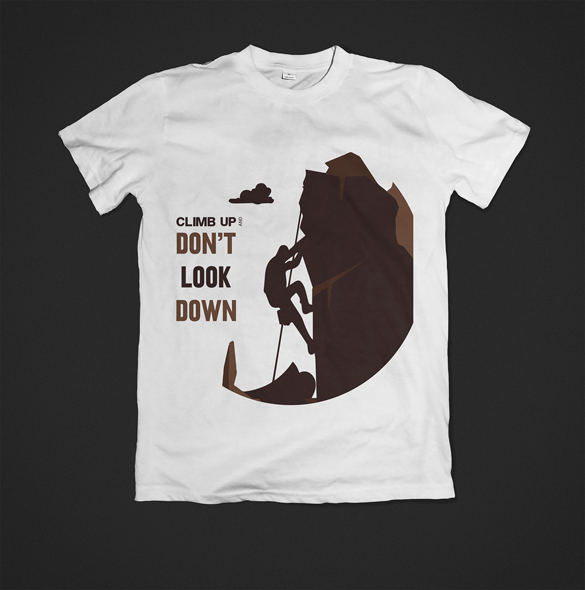 Don't look down, t-shirt design by Tanvir Rahman