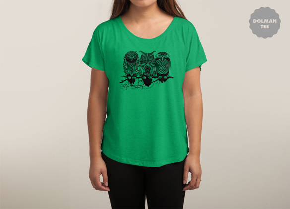 Owls of the Nile, t-shirt design by Rachel Caldwell