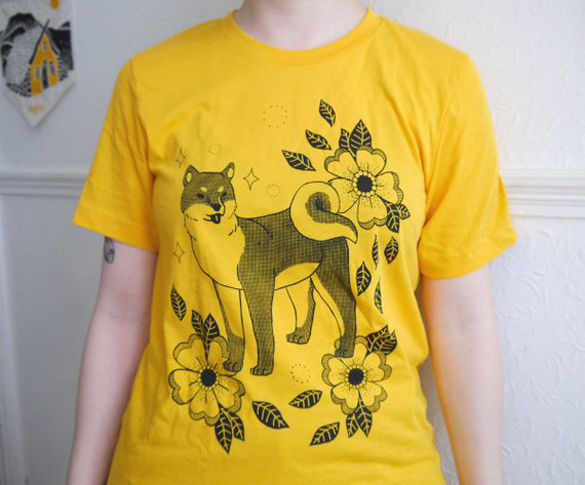 Shiba Inu T-Shirt design, Dog 100% Cotton Tee