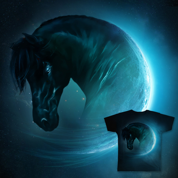 "The Lucky Horse" t-shirt design by LeoRico_26