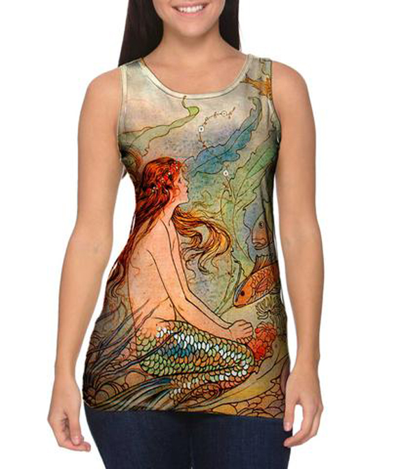 The Mermaid And The Flower Maiden, t-shirt design
