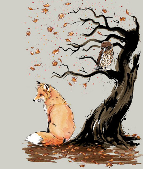 Winds of Autumn t-shirt design by DrMonekers