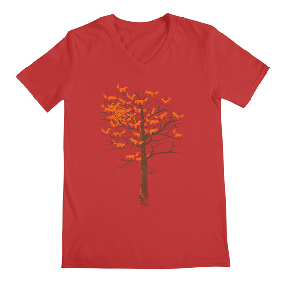 "Blazing Fox Tree" t-shirt design by 38Sunsets