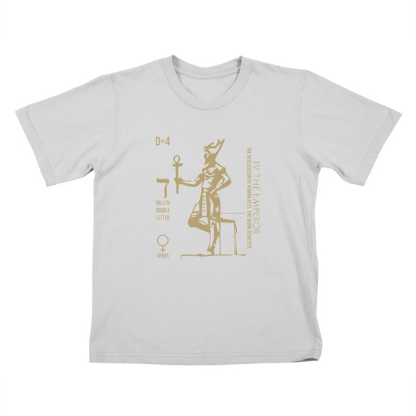 Papus 4 The Emperor Gold on Black t-shirt design by tarotator