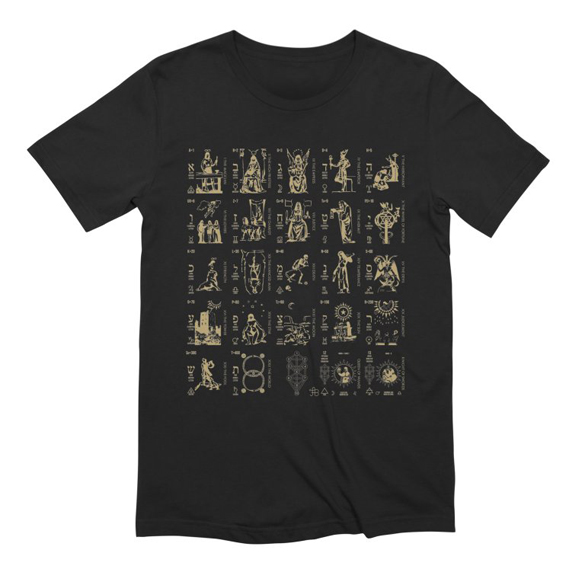 Papus The complete Major Arcana Gold on Black t-shirt design