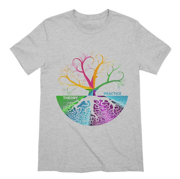 Theory and practice Spring Rainbow t-shirt design by Tarotator
