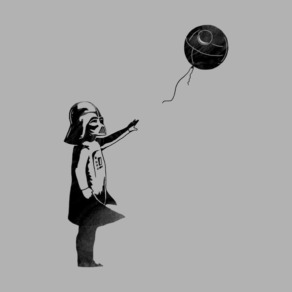 Darth Vader in Banksy's world t-shirt design