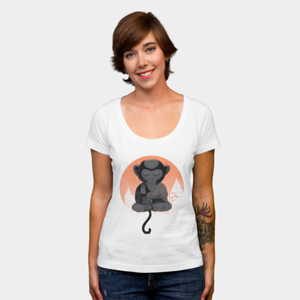 Monkey Monk t-shirt design - Fancy T-shirts