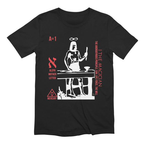 Papus 1 The Magician White & Red t-shirt design
