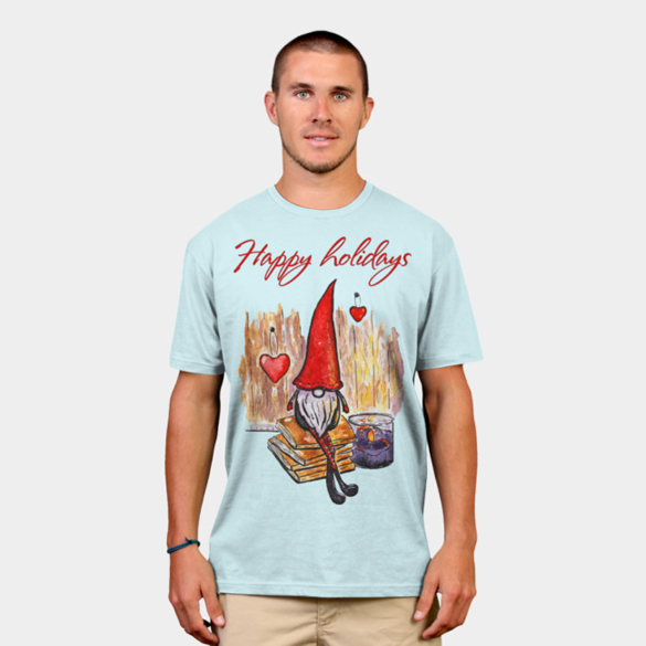 Watercolor Cozy Little Christmas. Happy holidays t-shirt design