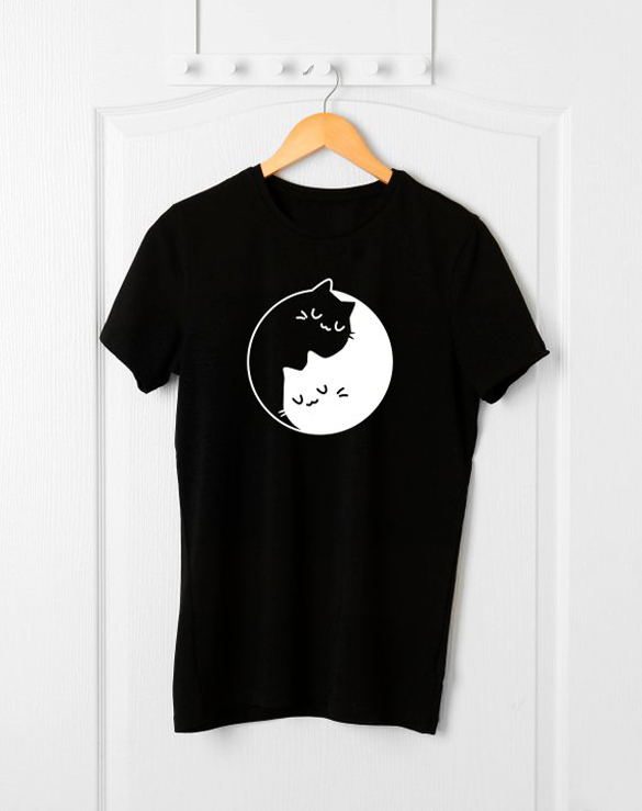 Yin Yang Cats T-shirt design