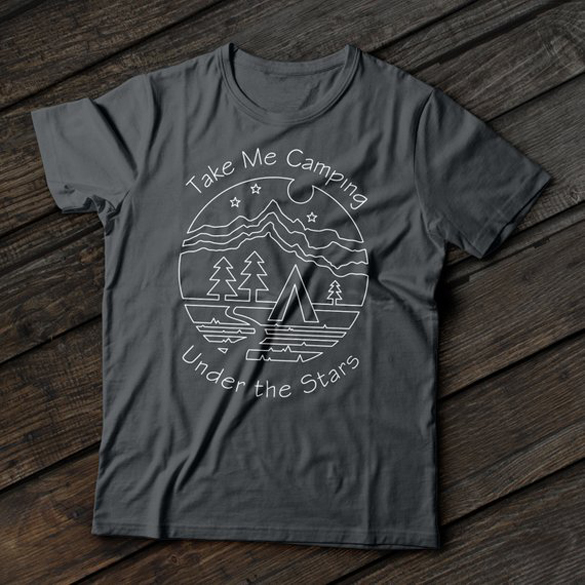 Camping Under the Stars t-Shirt design