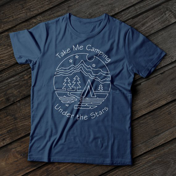 Camping Under the Stars t-Shirt design