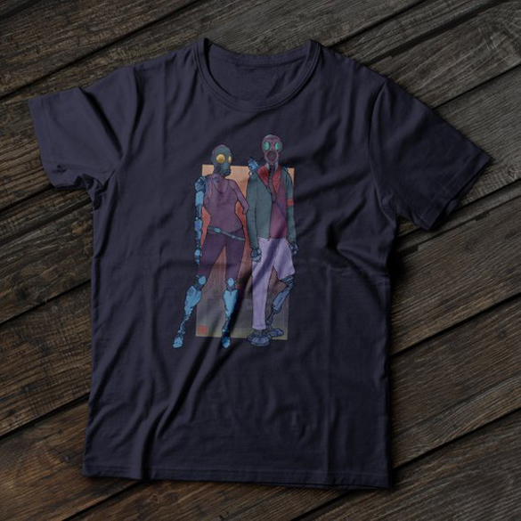 Cyberpunk Sci-Fi T-Shirt design
