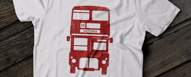 London City Red Bus T-Shirt Design