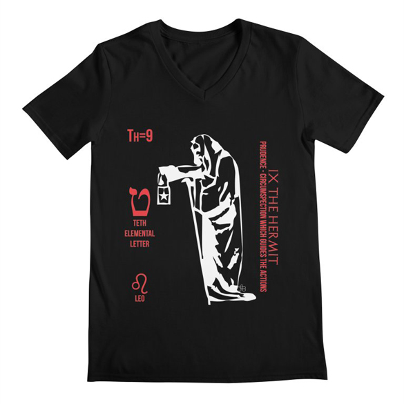 Papus 9 The Hermit White & Red t-shirt design