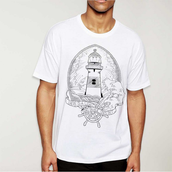 White Lighthouse t-shirt design
