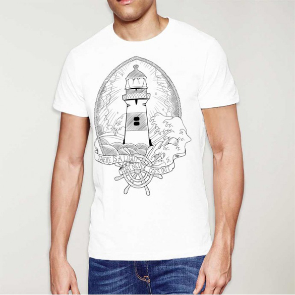 White Lighthouse t-shirt design