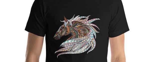 Bohemian horse t-shirt design