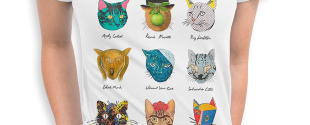 Famous Cats Artists T-Shirt design