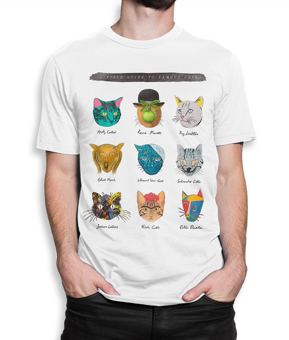 Famous Cats Artists T-Shirt design