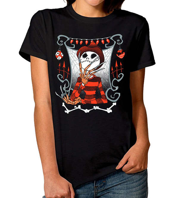 Jack Skellington x Freddy Krueger Art T-Shirt design