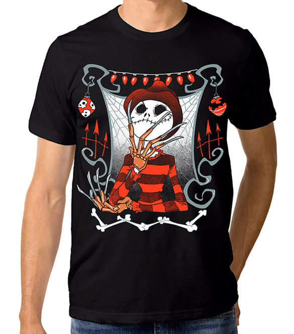 Jack Skellington x Freddy Krueger Art T-Shirt design