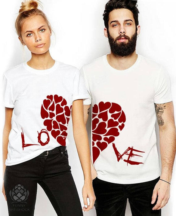 Matching LOVE Couples shirts design