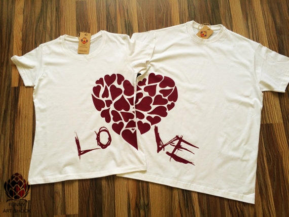Matching LOVE Couples shirts design
