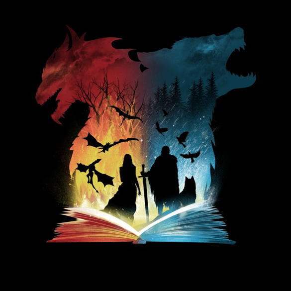 Book of Fire and Ice t-shirt design