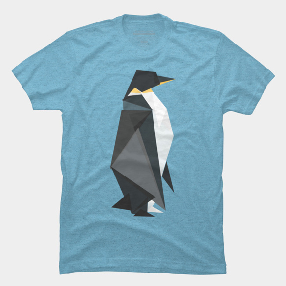 Fractal Geometric Emperor Penguin t-shirt design