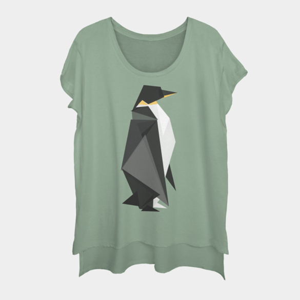 Fractal Geometric Emperor Penguin t-shirt design