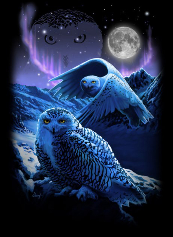 Majestic Snowy Owl t-shirt design