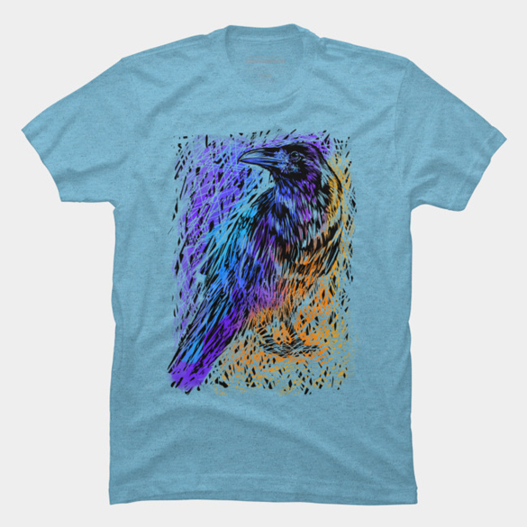 Raven color t-shirt design - Fancy T-shirts