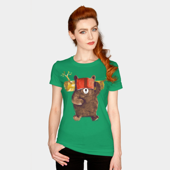 A blissful day for a bear t-shirt design