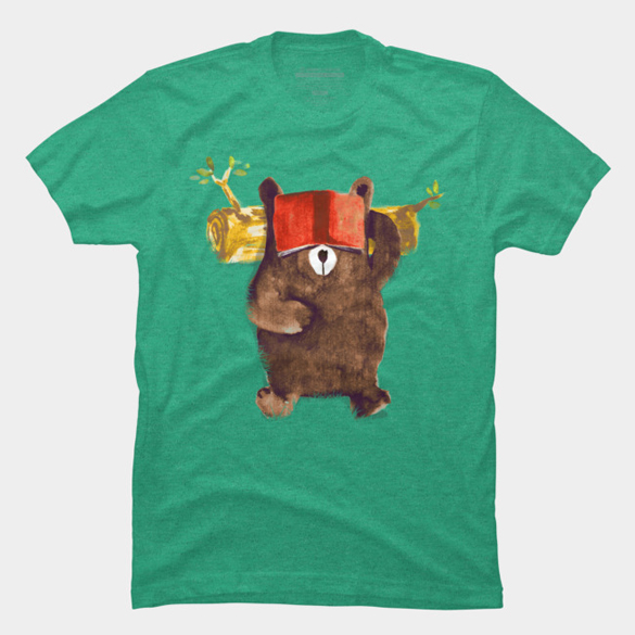 A blissful day for a bear t-shirt design