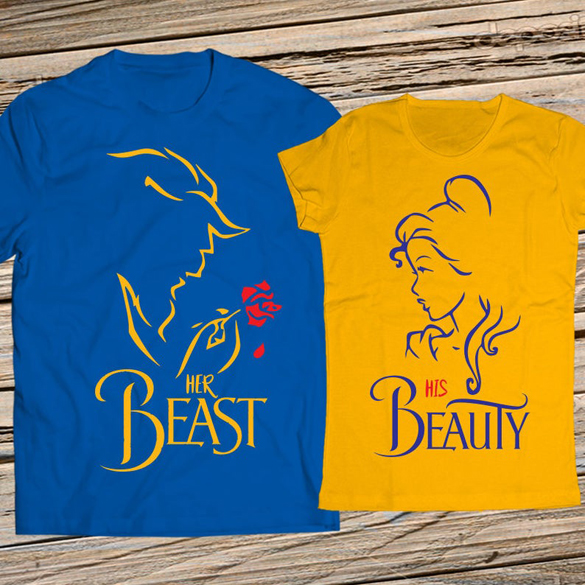 His Beauty and Her Beast t-shirt design