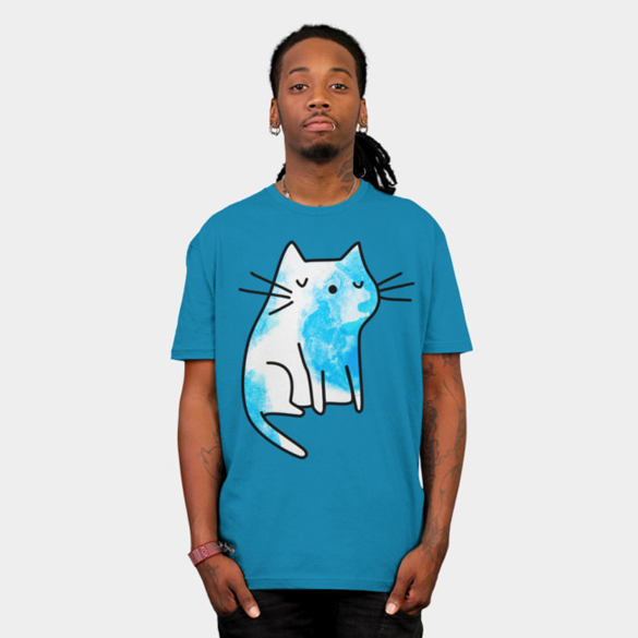 Cute watercolor kitten t-shirt design
