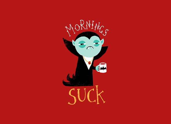 Mornings Suck t-shirt design