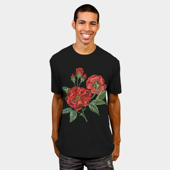 Roses are pugs t-shirt design