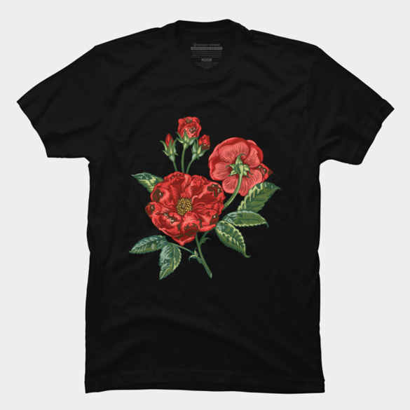Roses are pugs t-shirt design