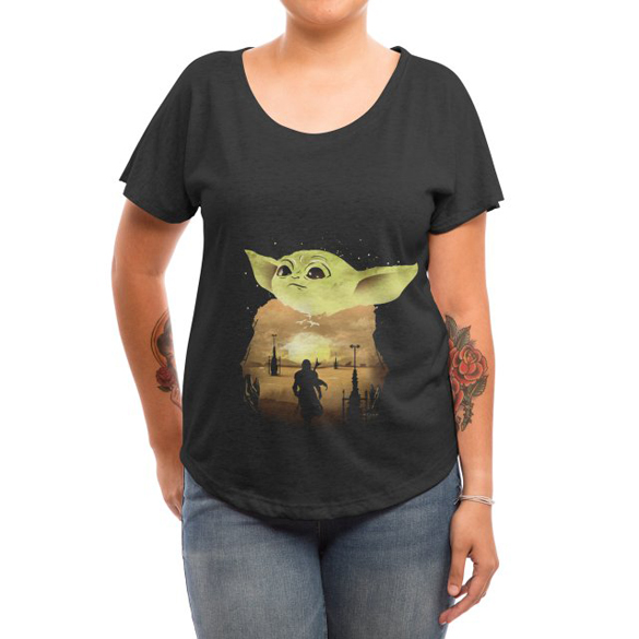 Baby Yoda Sunset t-shirt design